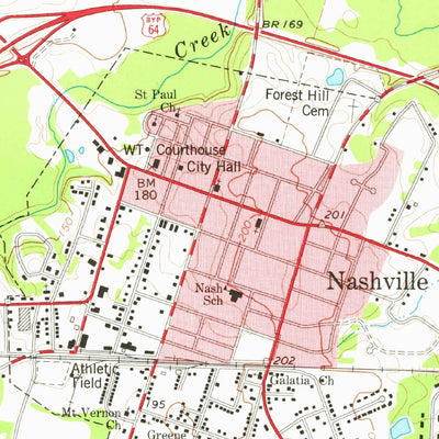 United States Geological Survey Nashville, NC (1977, 24000-Scale) digital map