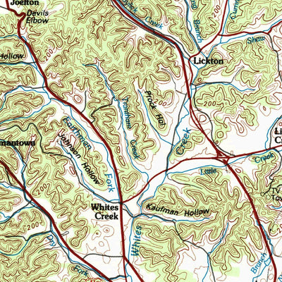 United States Geological Survey Nashville, TN (1984, 100000-Scale) digital map