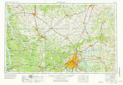 United States Geological Survey Nashville, TN-KY (1956, 250000-Scale) digital map