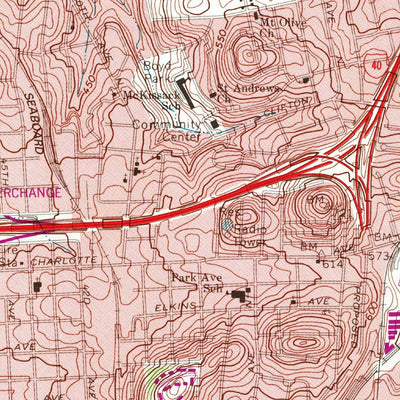 United States Geological Survey Nashville West, TN (1968, 24000-Scale) digital map