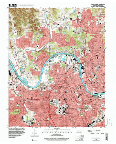 United States Geological Survey Nashville West, TN (1997, 24000-Scale) digital map