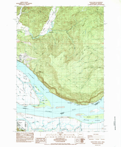 United States Geological Survey Nassa Point, WA-OR (1985, 24000-Scale) digital map