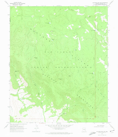 United States Geological Survey Natanes Mountains NW, AZ (1967, 24000-Scale) digital map