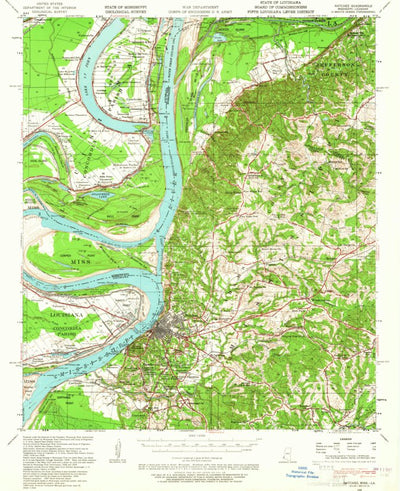 United States Geological Survey Natchez, MS-LA (1939, 62500-Scale) digital map