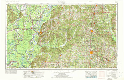 United States Geological Survey Natchez, MS-LA (1953, 250000-Scale) digital map