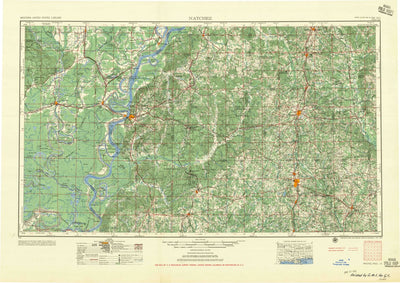 United States Geological Survey Natchez, MS-LA (1956, 250000-Scale) digital map