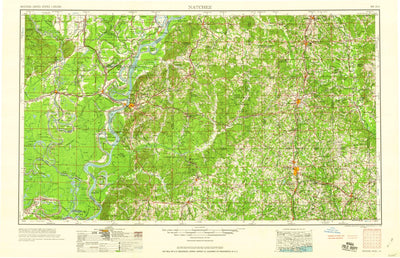 United States Geological Survey Natchez, MS-LA (1959, 250000-Scale) digital map