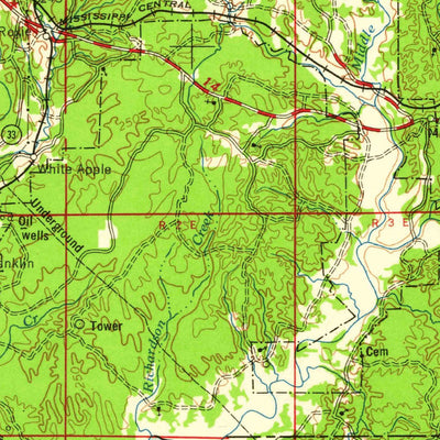 United States Geological Survey Natchez, MS-LA (1959, 250000-Scale) digital map