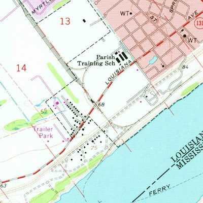 United States Geological Survey Natchez, MS-LA (1963, 24000-Scale) digital map