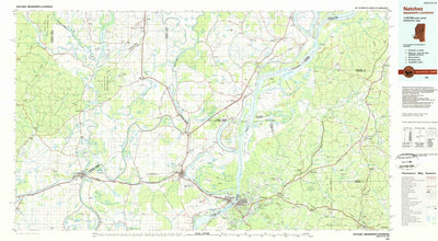 United States Geological Survey Natchez, MS-LA (1984, 100000-Scale) digital map