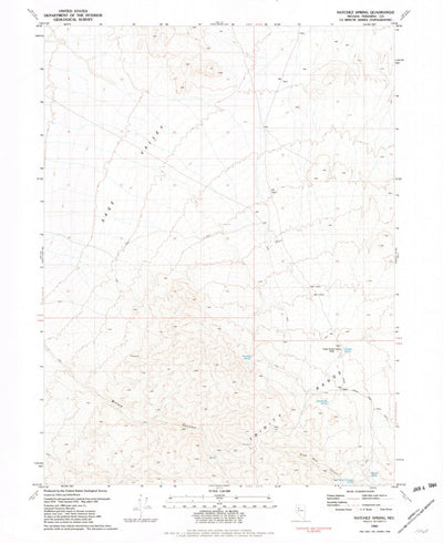 United States Geological Survey Natchez Spring, NV (1981, 24000-Scale) digital map