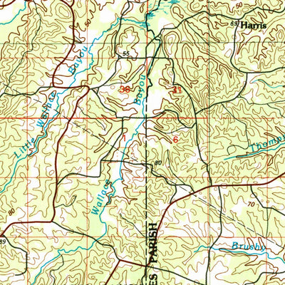 United States Geological Survey Natchitoches, LA-TX (1986, 100000-Scale) digital map