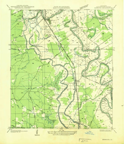 United States Geological Survey Natchitoches South, LA (1937, 31680-Scale) digital map