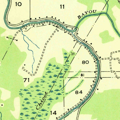United States Geological Survey Natchitoches South, LA (1937, 31680-Scale) digital map