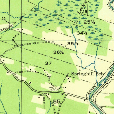 United States Geological Survey Natchitoches South, LA (1937, 31680-Scale) digital map