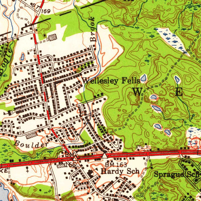 United States Geological Survey Natick, MA (1950, 24000-Scale) digital map