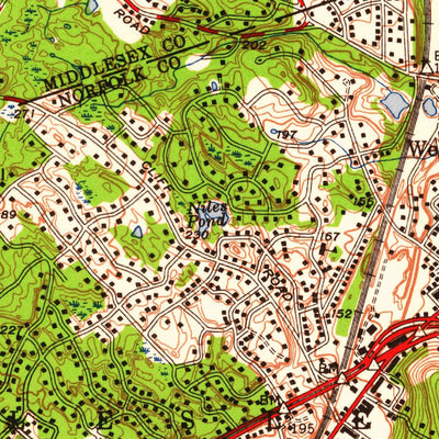 United States Geological Survey Natick, MA (1950, 24000-Scale) digital map