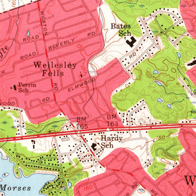 United States Geological Survey Natick, MA (1958, 24000-Scale) digital map
