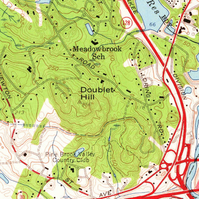 United States Geological Survey Natick, MA (1958, 24000-Scale) digital map