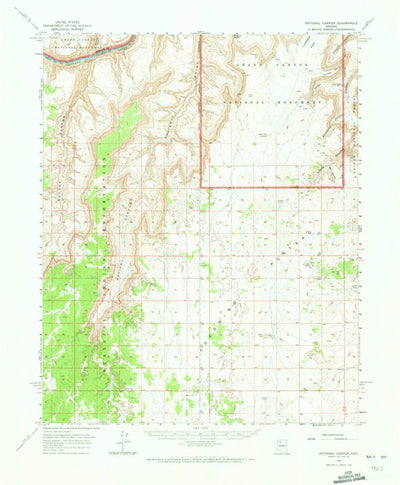 United States Geological Survey National Canyon, AZ (1962, 62500-Scale) digital map