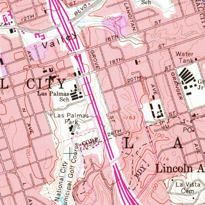 United States Geological Survey National City, CA (1967, 24000-Scale) digital map