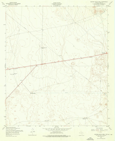 United States Geological Survey Nations South Well, TX (1955, 24000-Scale) digital map