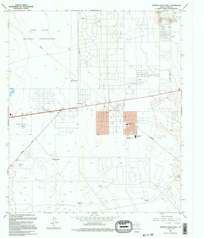 United States Geological Survey Nations South Well, TX (1995, 24000-Scale) digital map