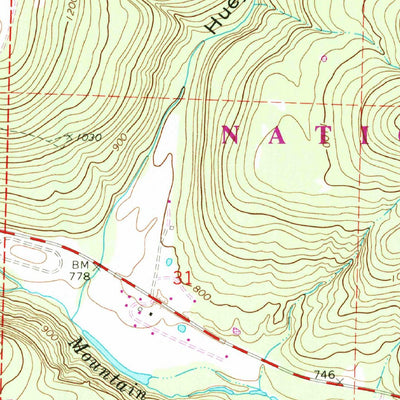 United States Geological Survey Natural Dam, AR-OK (1969, 24000-Scale) digital map