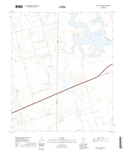 United States Geological Survey Natural Dam Lake, TX (2022, 24000-Scale) digital map