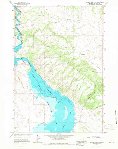 United States Geological Survey Natural Trap Cave, WY-MT (1964, 24000-Scale) digital map