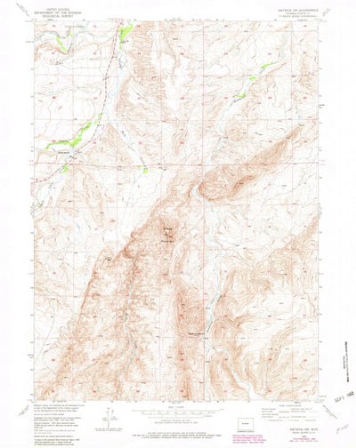 United States Geological Survey Natwick SW, WY (1953, 24000-Scale) digital map