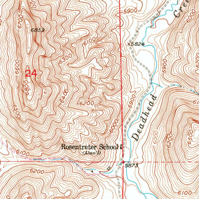 United States Geological Survey Natwick SW, WY (1953, 24000-Scale) digital map