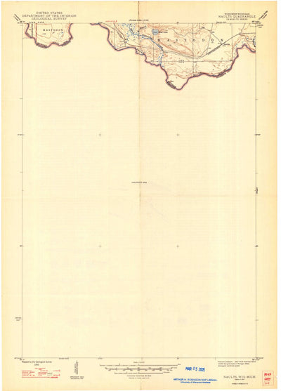 United States Geological Survey Naults, MI-WI (1947, 24000-Scale) digital map