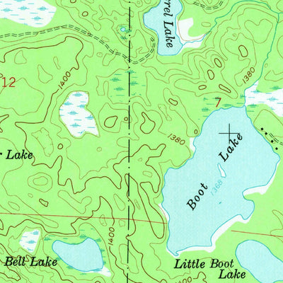 United States Geological Survey Naults, MI-WI (1962, 24000-Scale) digital map