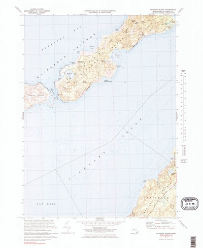 United States Geological Survey Naushon Island, MA (1972, 25000-Scale) digital map