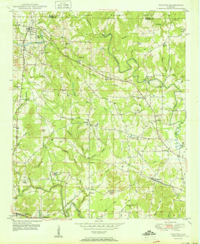 United States Geological Survey Nauvoo, AL (1950, 24000-Scale) digital map