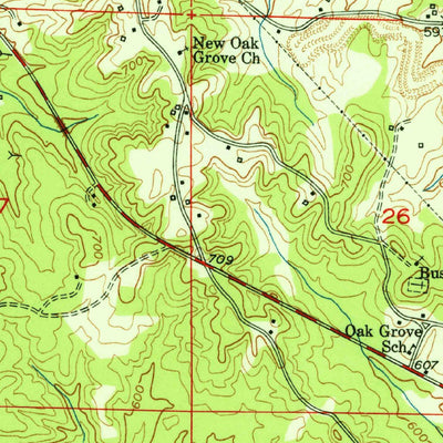 United States Geological Survey Nauvoo, AL (1950, 24000-Scale) digital map