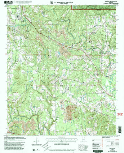 United States Geological Survey Nauvoo, AL (2000, 24000-Scale) digital map