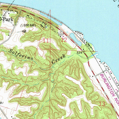 United States Geological Survey Nauvoo, IL-IA (1964, 24000-Scale) digital map