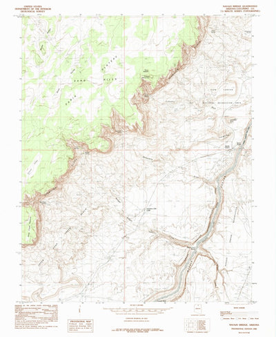 United States Geological Survey Navajo Bridge, AZ (1985, 24000-Scale) digital map