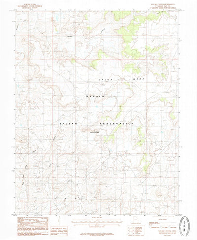 United States Geological Survey Navajo Canyon, UT (1985, 24000-Scale) digital map