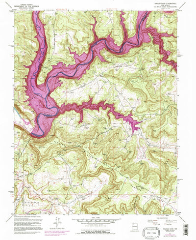 United States Geological Survey Navajo Dam, NM (1954, 24000-Scale) digital map