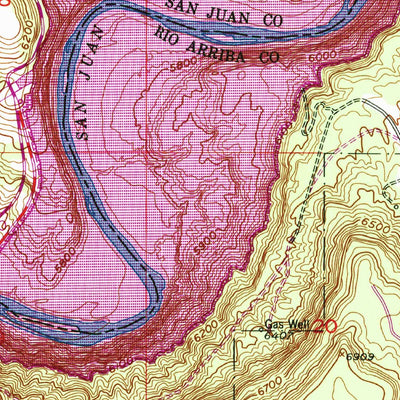 United States Geological Survey Navajo Dam, NM (1954, 24000-Scale) digital map