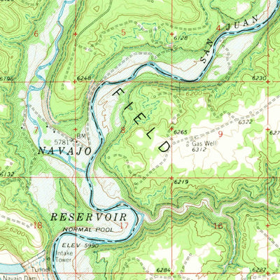 United States Geological Survey Navajo Dam, NM (1959, 62500-Scale) digital map