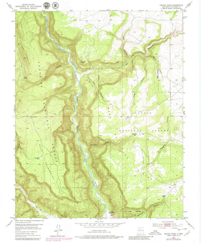 United States Geological Survey Navajo Peak, NM (1953, 24000-Scale) digital map