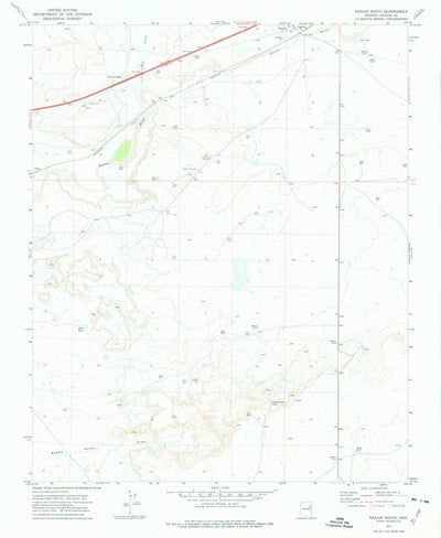United States Geological Survey Navajo South, AZ (1972, 24000-Scale) digital map