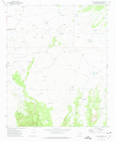 United States Geological Survey Navajo Springs, AZ (1972, 24000-Scale) digital map