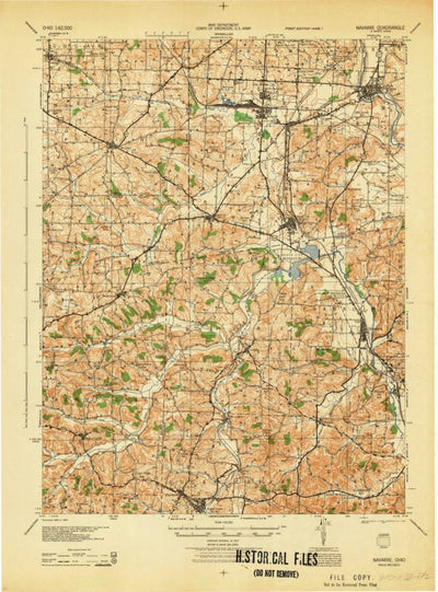 United States Geological Survey Navarre, OH (1944, 62500-Scale) digital map