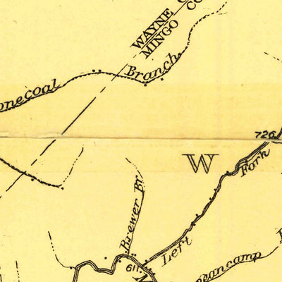 United States Geological Survey Navgatuck, WV-KY (1910, 48000-Scale) digital map