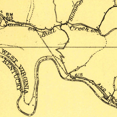United States Geological Survey Navgatuck, WV-KY (1910, 48000-Scale) digital map